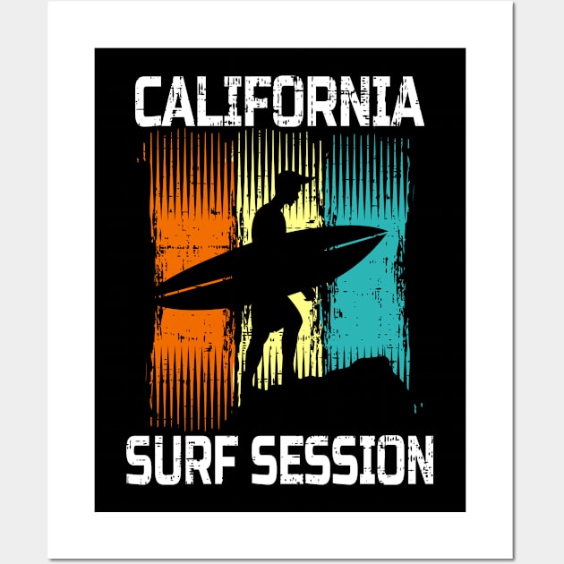 California surf session Wall Art by Mako Design 